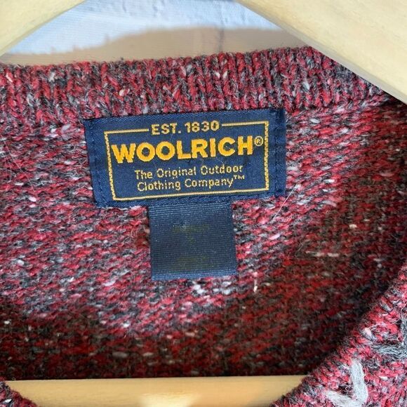 Woolrich VTG Heathered Button Front Cardigan Sz L - Picture 3 of 5